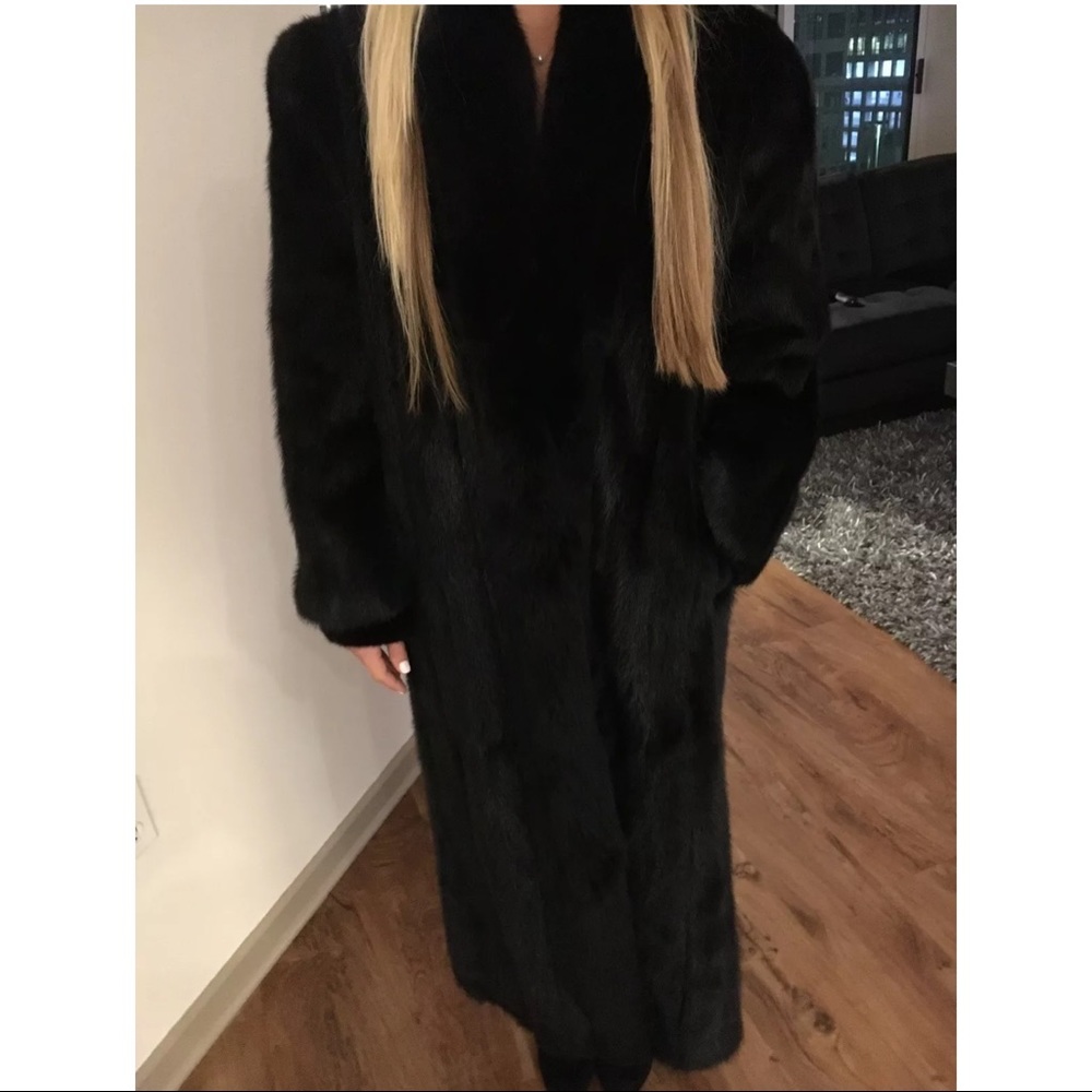 Custom Authentic Floor Length Mink Coat - image 2